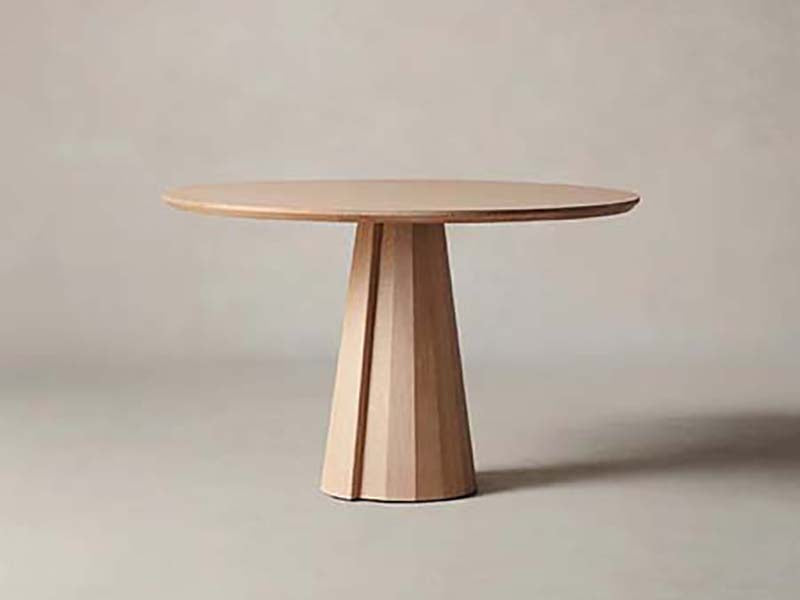 Natural Round Oak Wood Dining Table with A Sense of Design Modern Round Dining Table Set 6 Seater